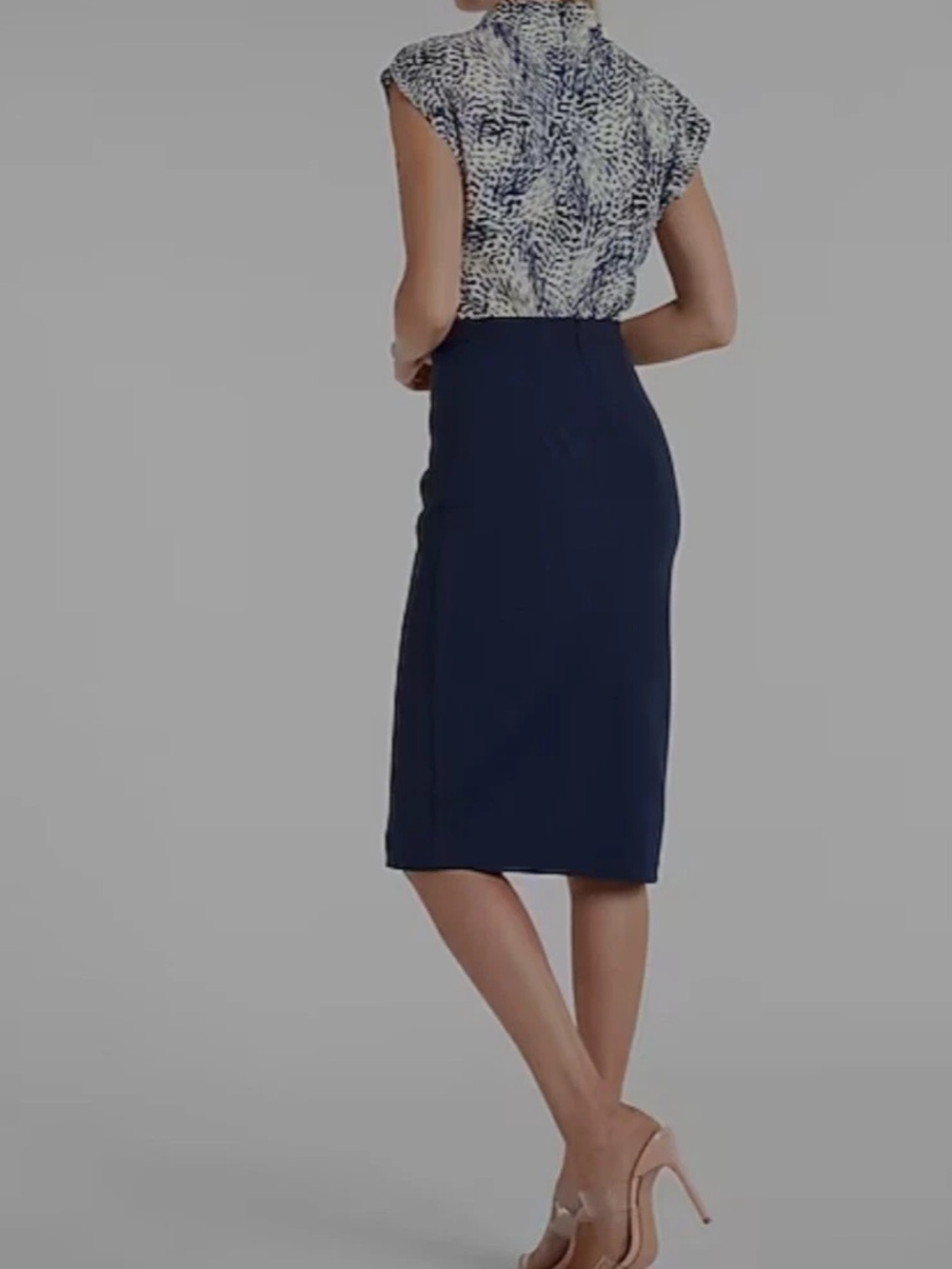 Express Draped Mock Neck Midi Sheath Dress Size L - Picture 6 of 12